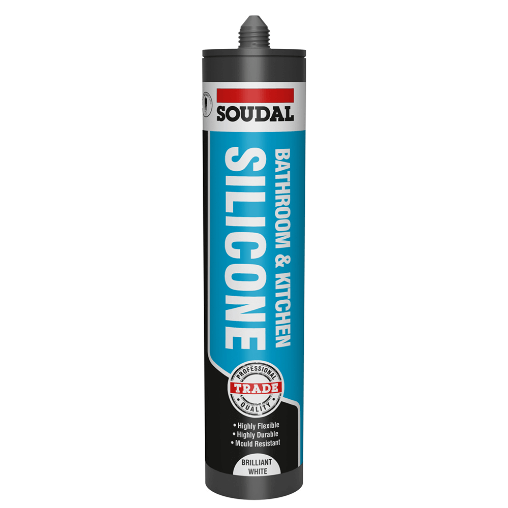 Soudal Trade Bathroom & Kitchen Silicone White 290ml Image